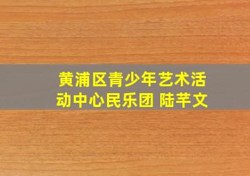 黄浦区青少年艺术活动中心民乐团 陆芊文